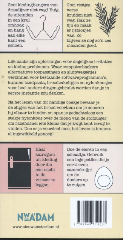 Life hacks achterkant