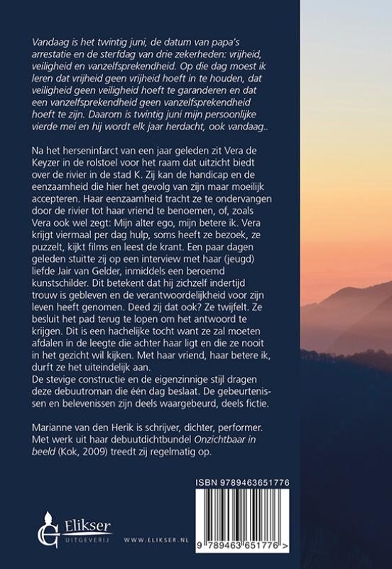 Afdalen in de leegte achterkant