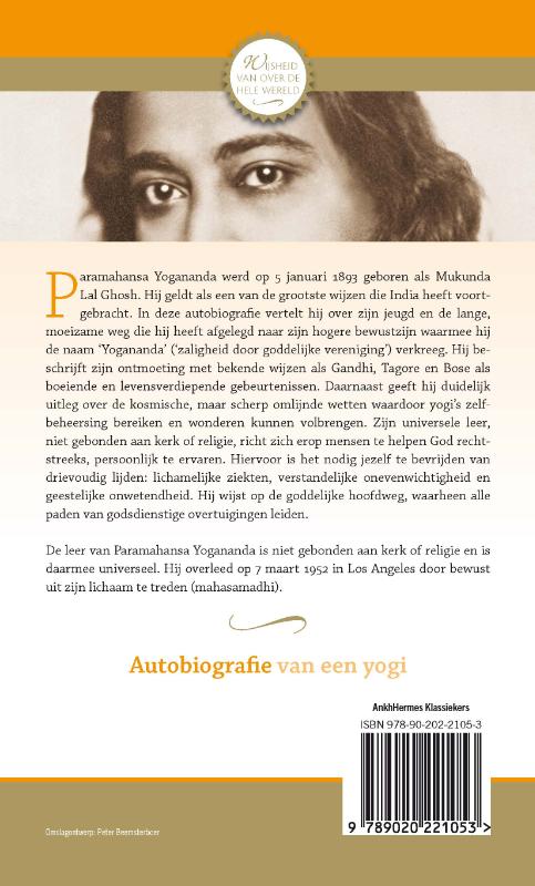Autobiografie van een yogi / AnkhHermes Klassiekers achterkant