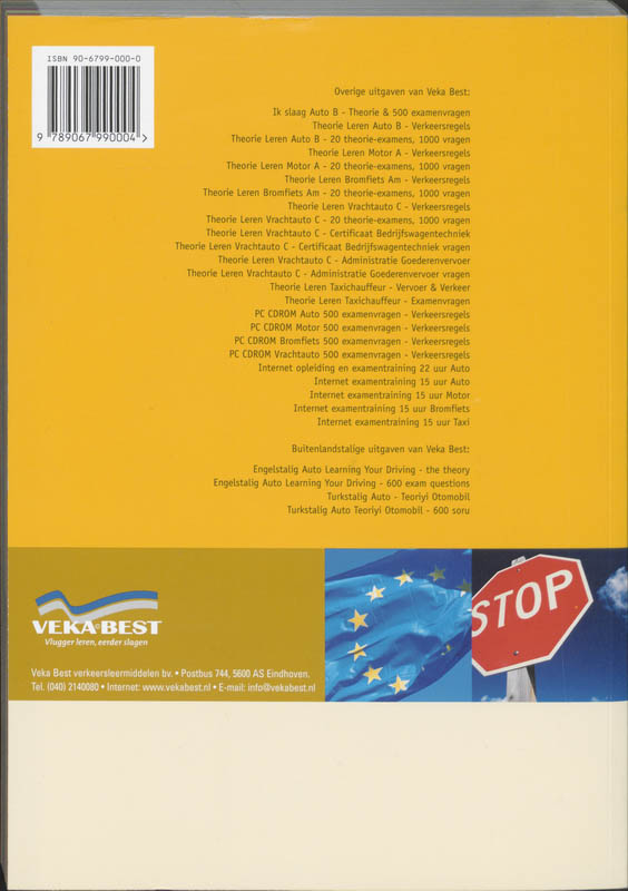 Theorie leren bromfiets alle 20 theorie -examens 1000 vragen achterkant
