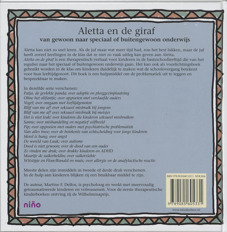 Aletta en de giraf achterkant