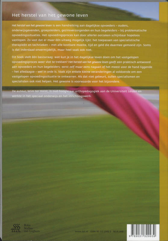 Het herstel van het gewone leven / Orthovisies achterkant