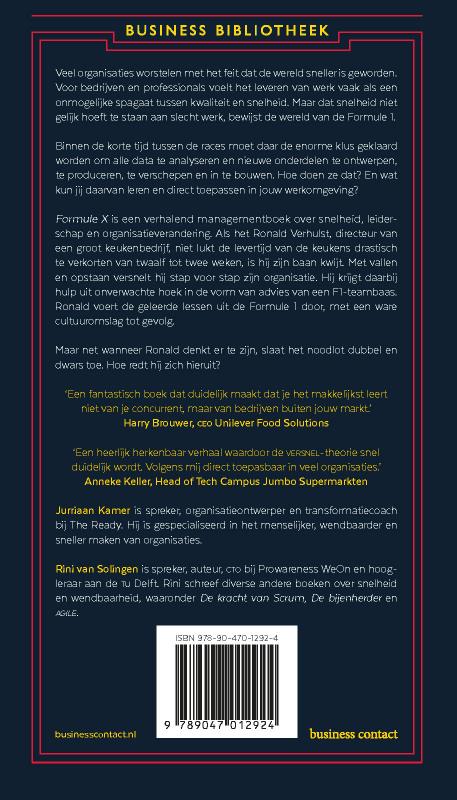 Formule X achterkant