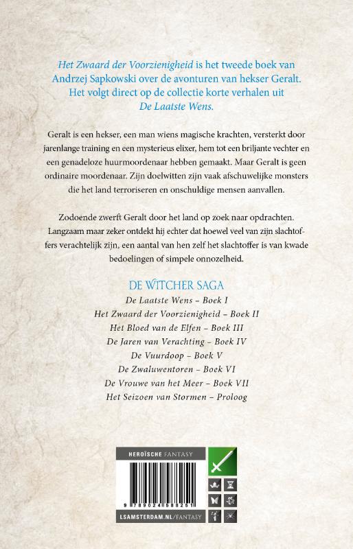 Het Zwaard der Voorzienigheid / The Witcher / 2 achterkant