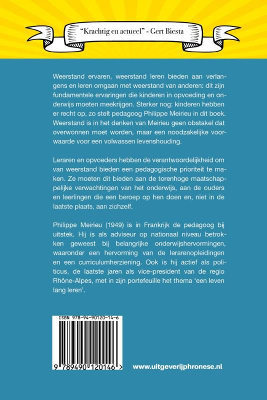 Pedagogiek: De plicht om weerstand te bieden achterkant
