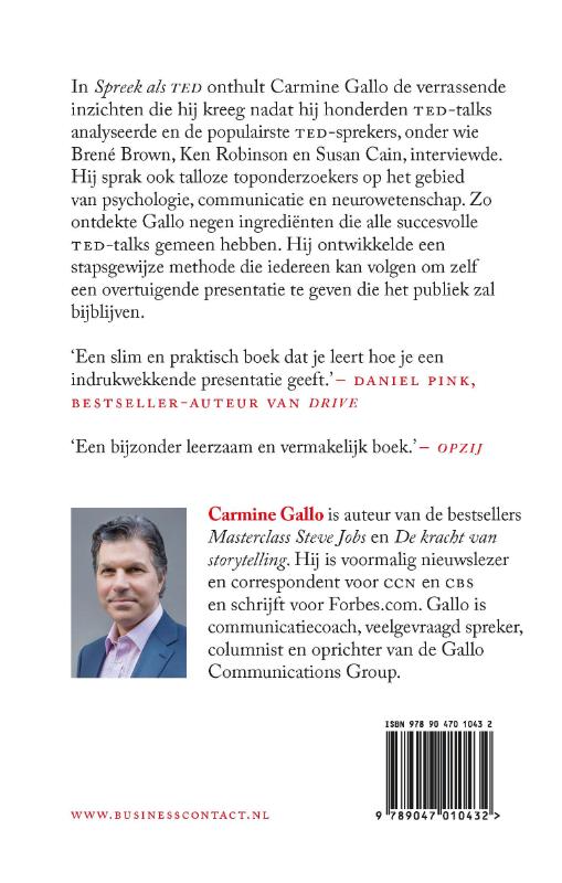 Spreek als TED achterkant