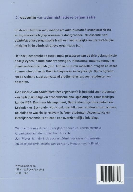 De essentie van administratieve organisatie achterkant