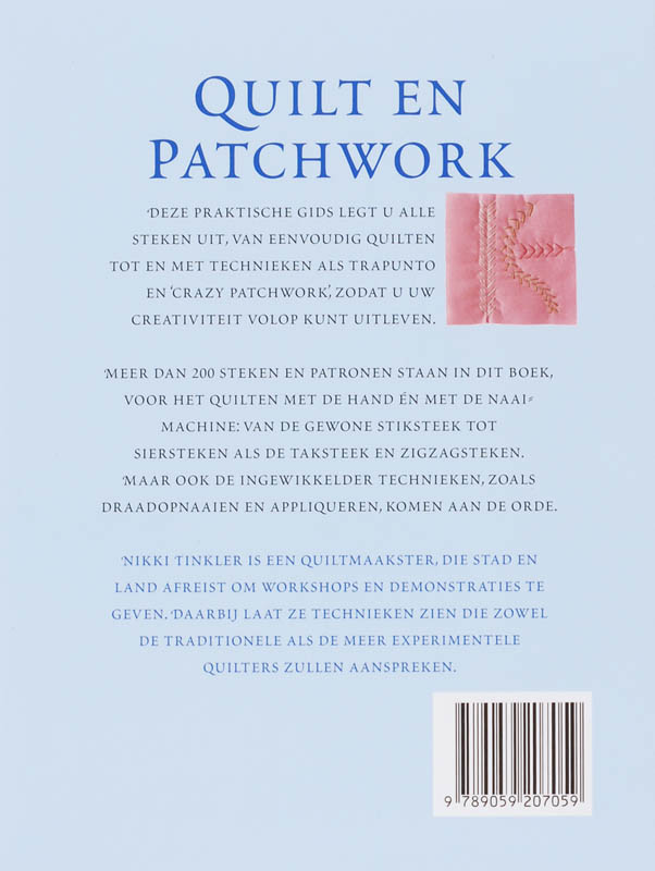 Quilt en patchwork achterkant