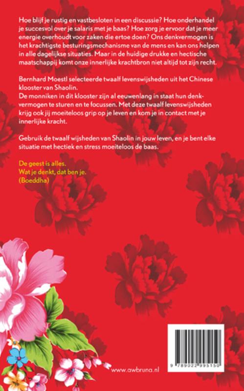 In contact met je innerlijke kracht, Shaolin achterkant