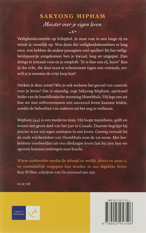 Meester over je eigen leven achterkant