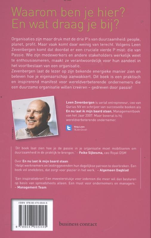 Duurzaam at the speed of passion achterkant