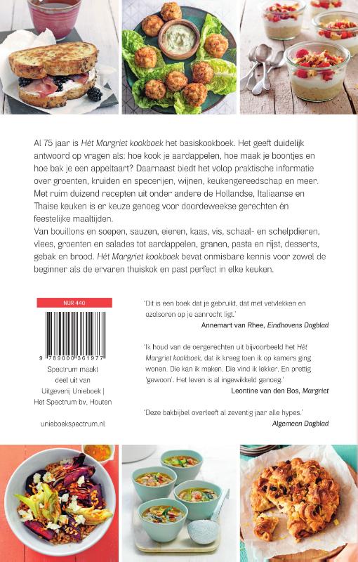 Hét Margriet kookboek achterkant