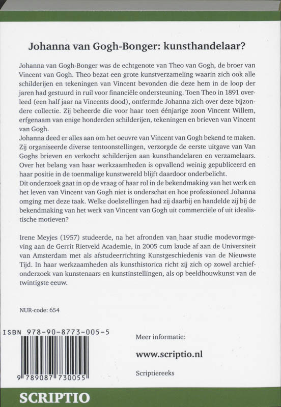 Johanna van Gogh-Bonger: kunsthandelaar? achterkant