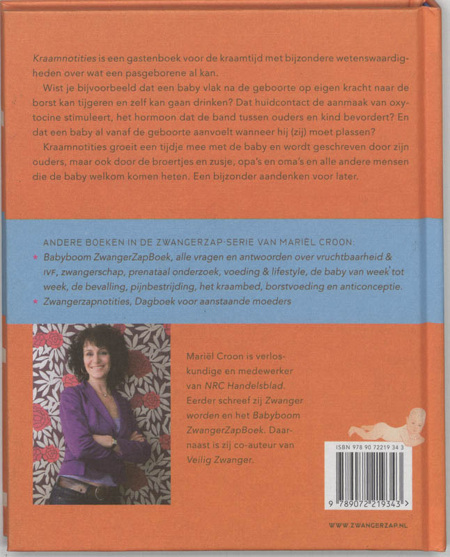Kraamnotities / Zwangerzapreeks achterkant