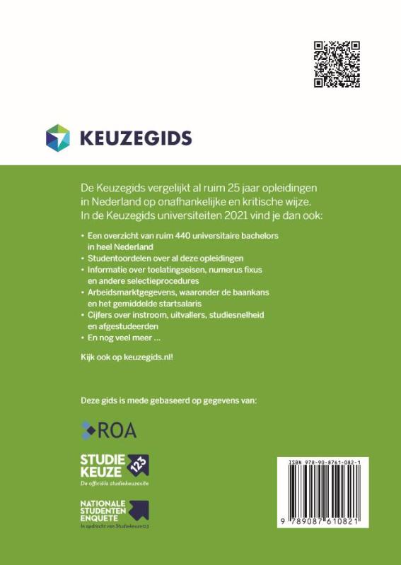 Keuzegids universiteiten 2021 achterkant