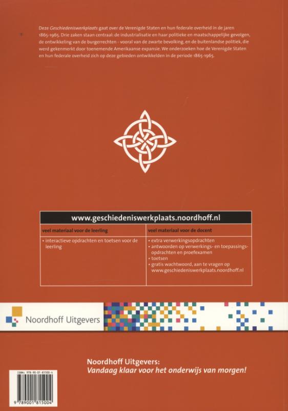 CE examenkatern Havo de Verenigde Staten en hun federale overheid 1865-1965 Geschiedeniswerkplaats achterkant