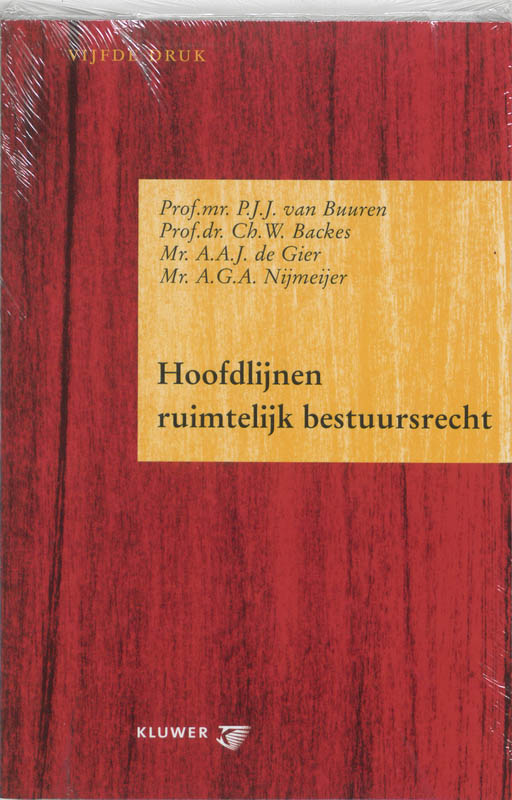 Hoofdlijnen ruimtelijk bestuursrecht