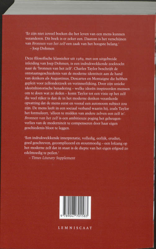 Bronnen van het zelf achterkant