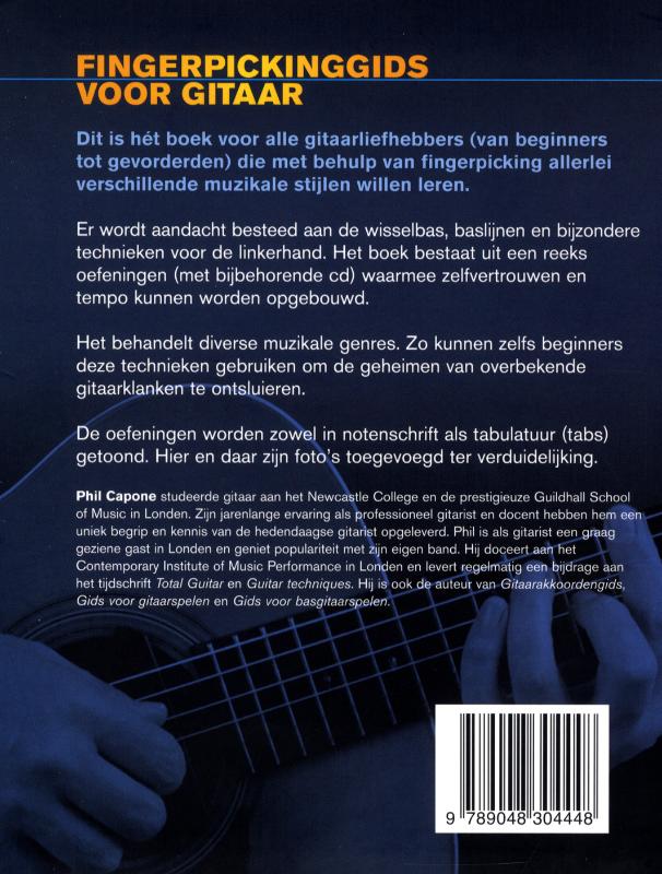 Fingerpickinggids voor gitaar achterkant