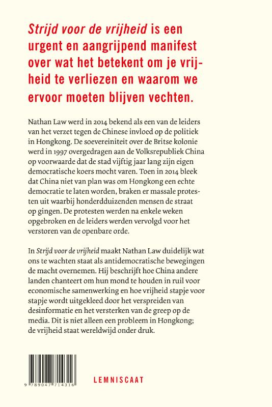 Strijd voor de vrijheid achterkant