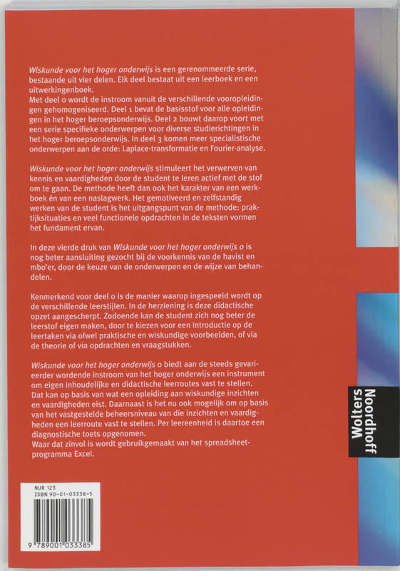 Wiskunde voor het hoger onderwijs 0 achterkant
