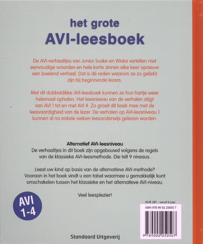 Het grote AVI-leesboek / Junior Suske en Wiske achterkant