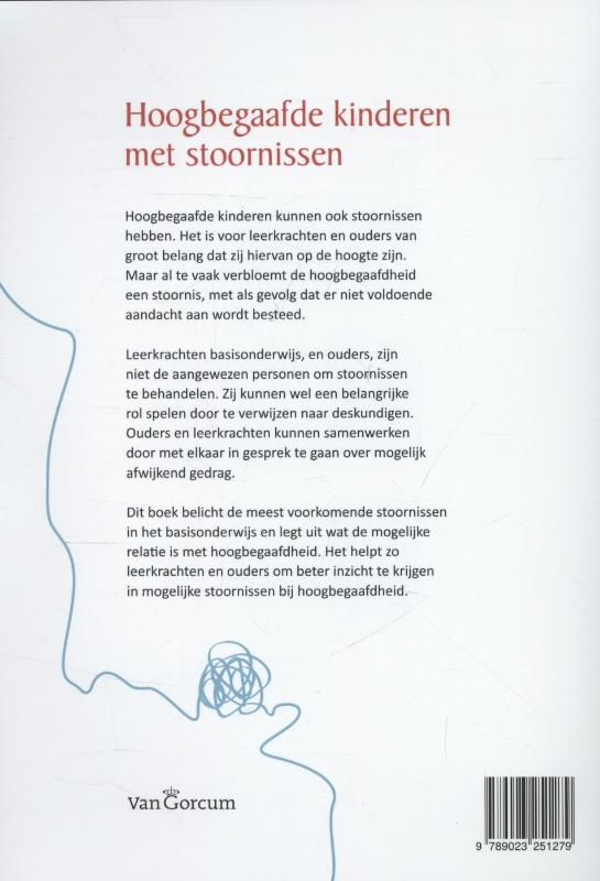 Hoogbegaafde kinderen met stoornissen achterkant