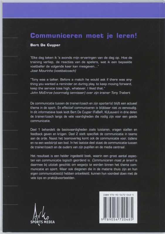 Communiceren moet je leren! / Coachen Reeks achterkant