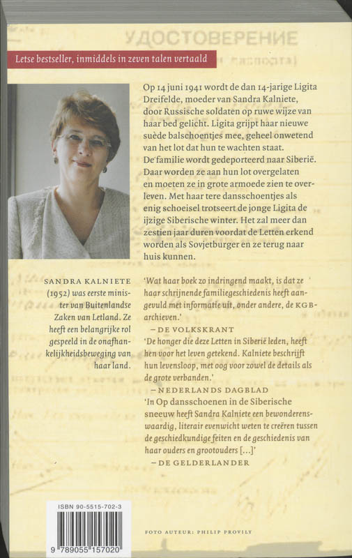 Op dansschoenen in de Siberische sn achterkant