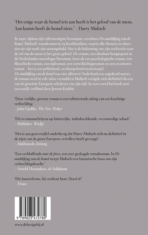 De ontdekking van de hemel achterkant