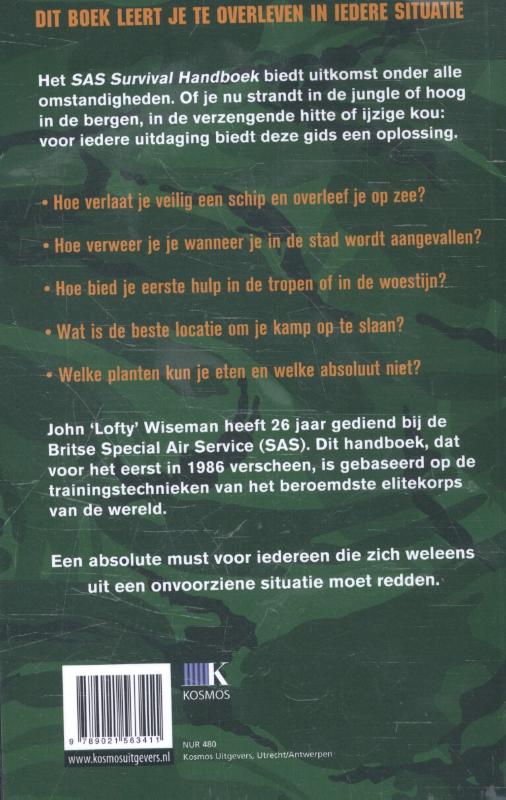 Het SAS survival handboek achterkant