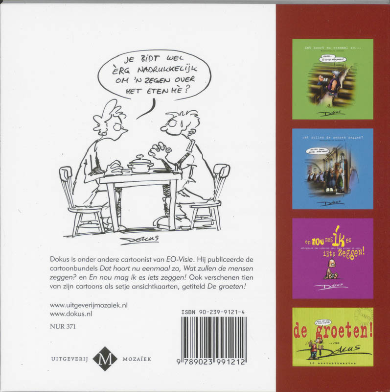 Om de lieve vrede / Kerkmensen in cartoons / 3 achterkant