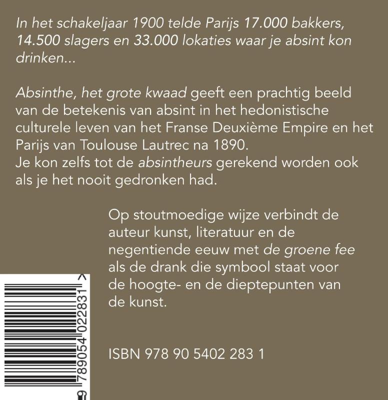 Absinthe. Het grote kwaad achterkant