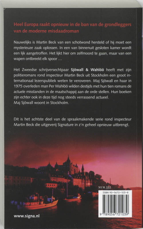 De gesloten kamer / Europese thrillers van wereldniveau / 8 achterkant