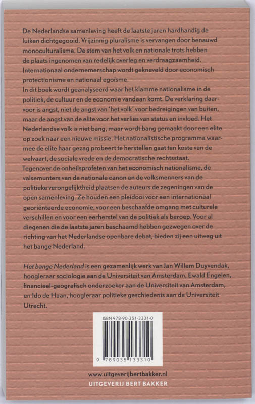 Het Bange Nederland achterkant