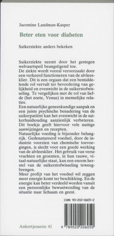 Beter Eten Voor Diabeten achterkant