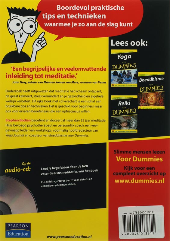 Mediteren voor Dummies / Voor Dummies achterkant