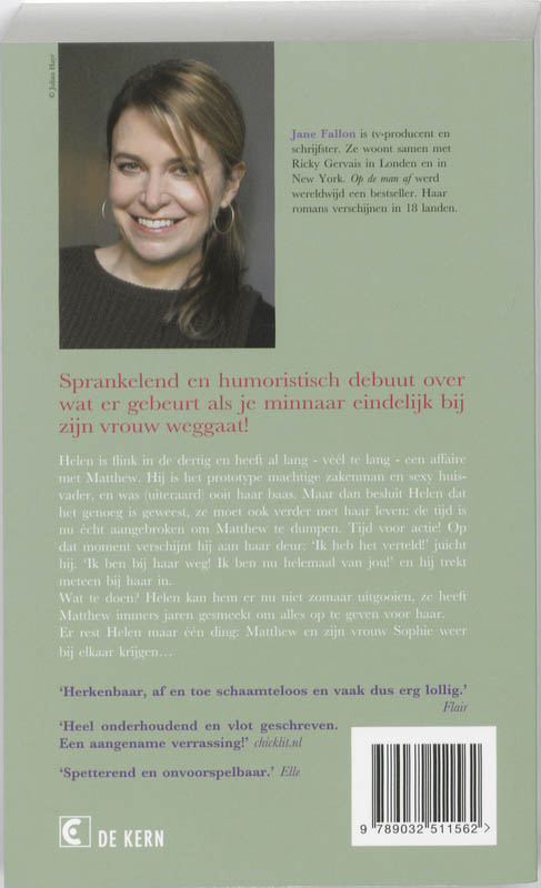 OP DE MAN AF - Jane Fallon achterkant