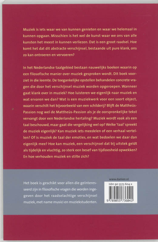 Welke taal spreekt de muziek achterkant