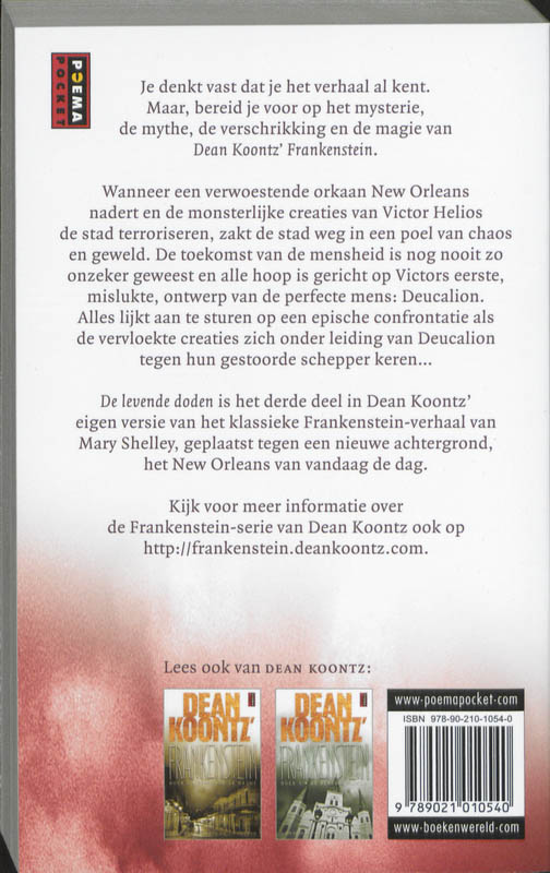 Dean Koontz' Frankenstein B 3 De levende doden achterkant