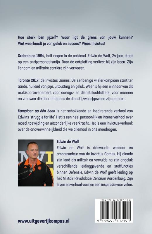 Kampioen op één been achterkant