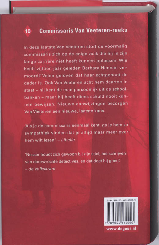 Van Veeteren en de zaak-G. / Van Veeteren-reeks / 10 achterkant