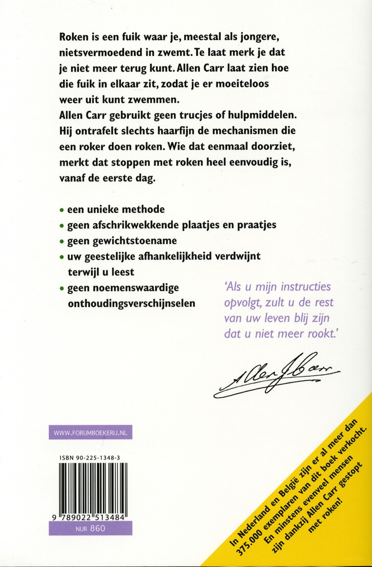 Stoppen met roken / Forum boekerij achterkant