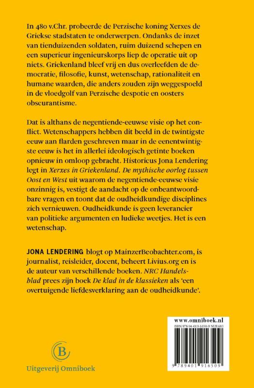 Xerxes in Griekenland achterkant