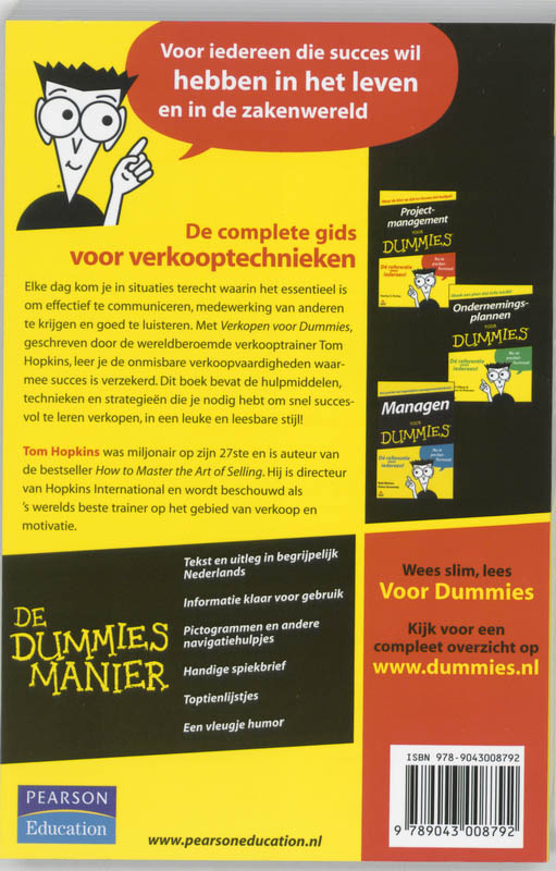 Verkopen voor Dummies / Voor Dummies achterkant