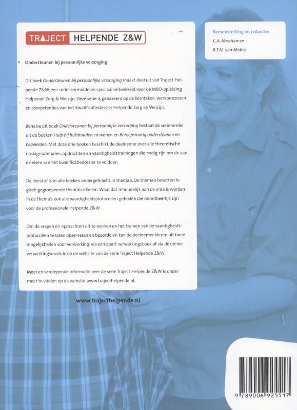 Ondersteunen bij persoonlijke verzorging / Niveau 2 / Traject helpende Z&W achterkant