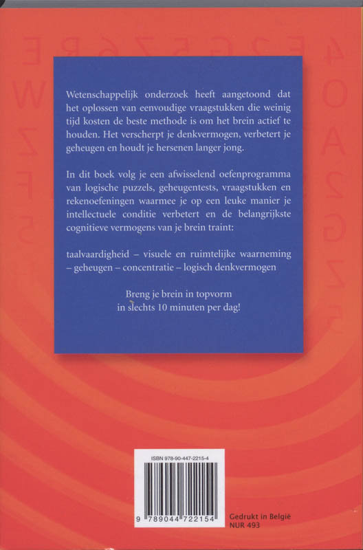 Stimuleer je brein - Use it or lose it! achterkant