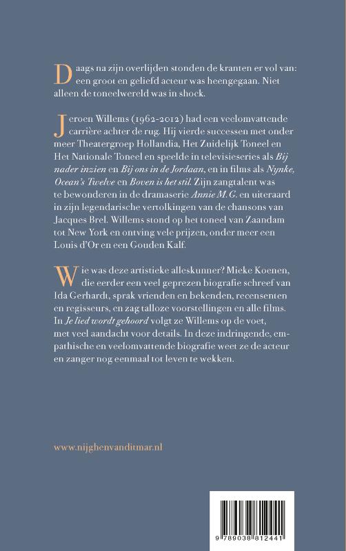 Je lied wordt gehoord achterkant