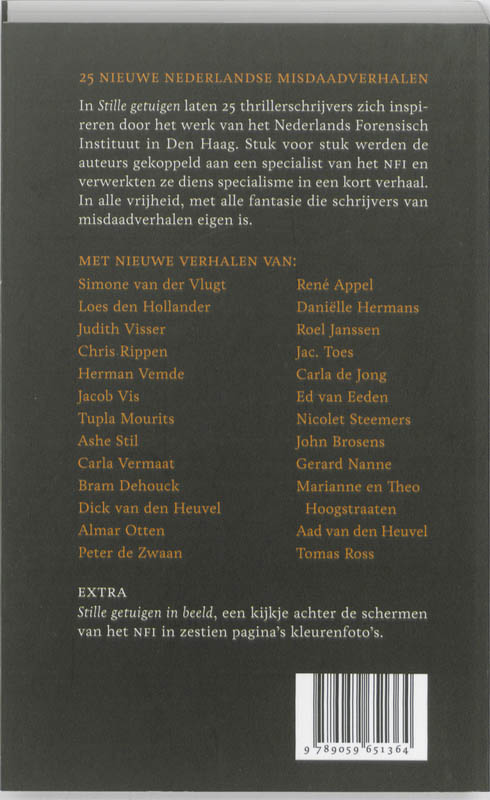 Stille getuigen. achterkant