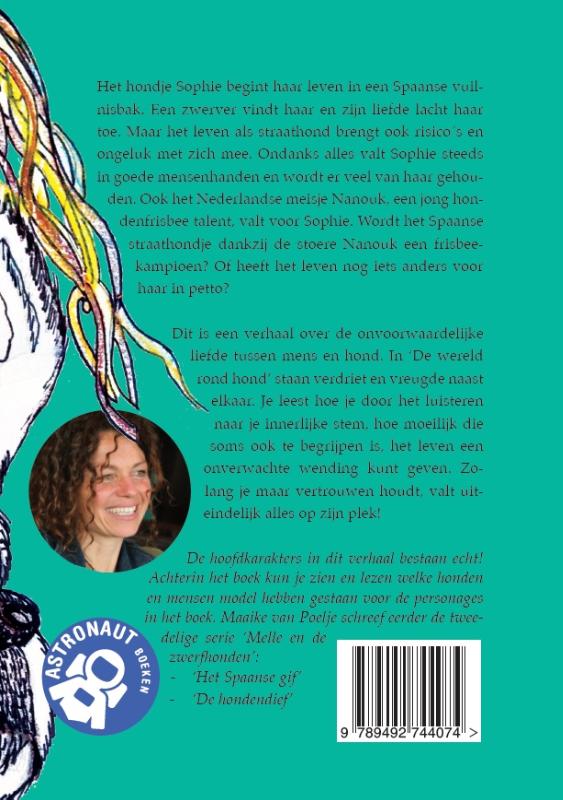 De wereld rond hond achterkant